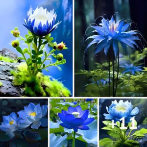 El Mundo Mágico De Las Flores Verdes Y Azules Topaz Enhance